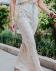 Sleeveless Maxi Dress in Brown/Khaki Snake by Michelle Jonas