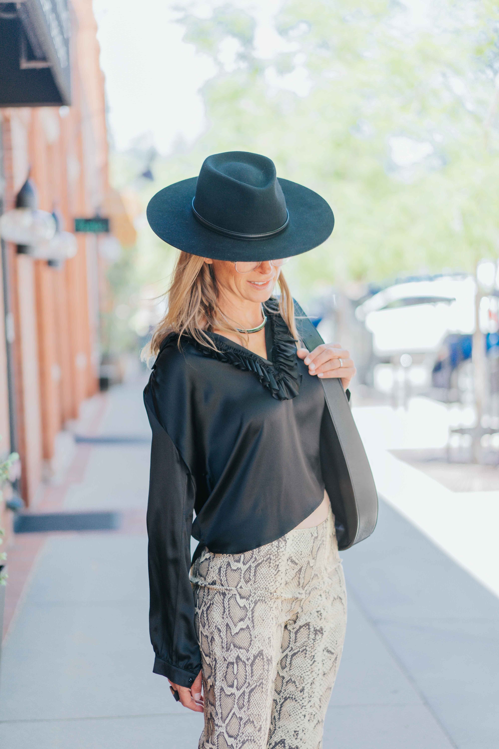 Celine Silk Shirt in Black by A Shirt Thing