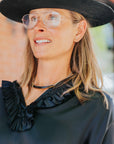 Celine Silk Shirt in Black by A Shirt Thing