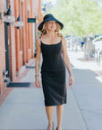 Daphne Corset Cami Dress in Black by THEO