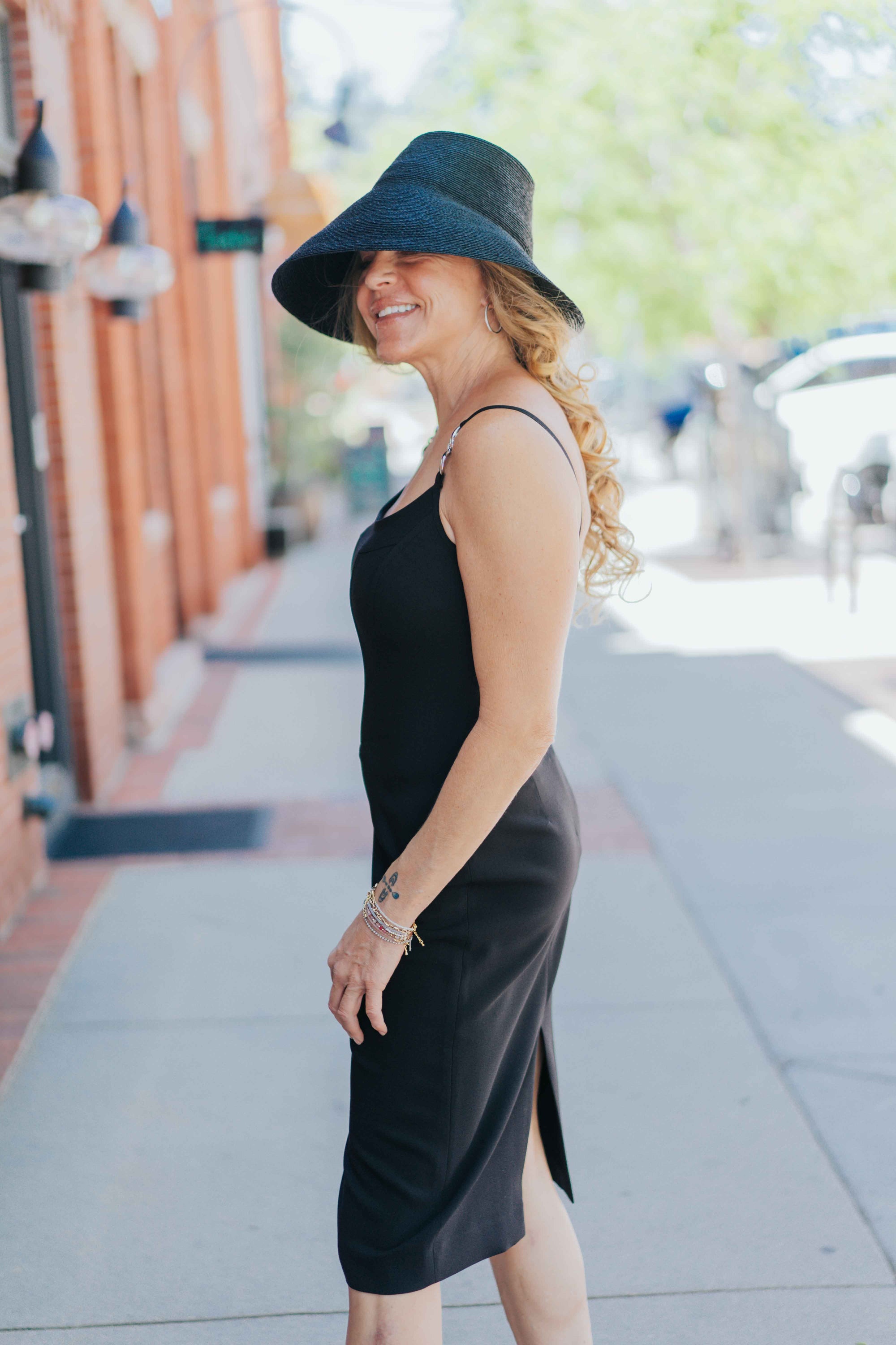 Daphne Corset Cami Dress in Black by THEO