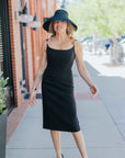 Daphne Corset Cami Dress in Black by THEO