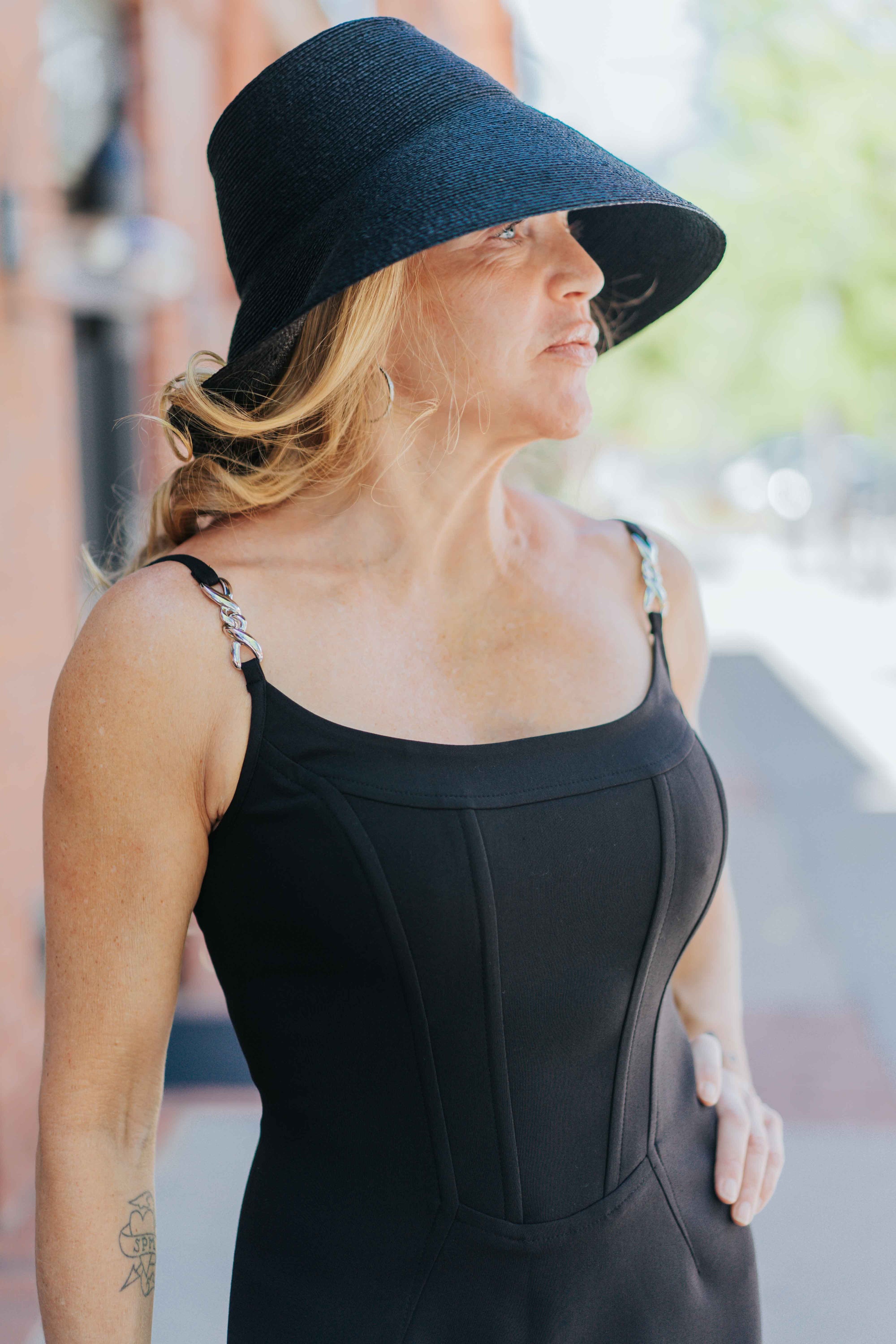 Suni Bucket Hat in Black by Janessa Leone