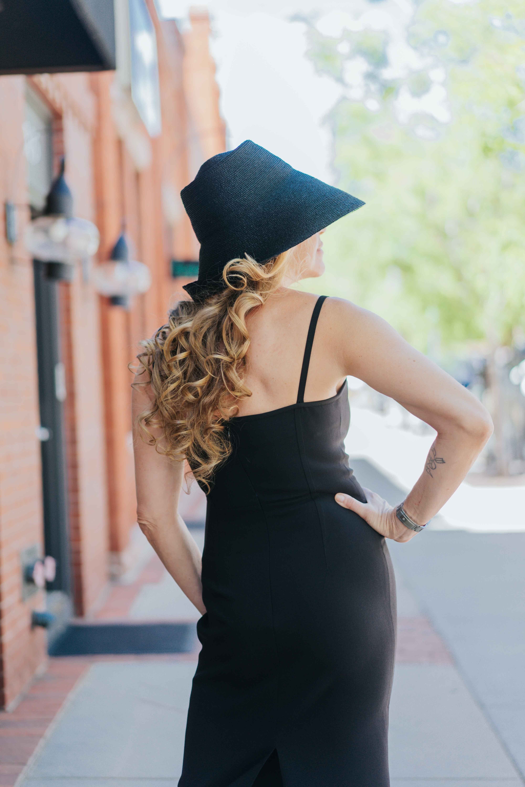 Daphne Corset Cami Dress in Black by THEO