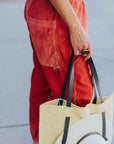 MATTE/SATIN LOOSE DRAWCORD BIGGY in Artyard Red by FREECITY