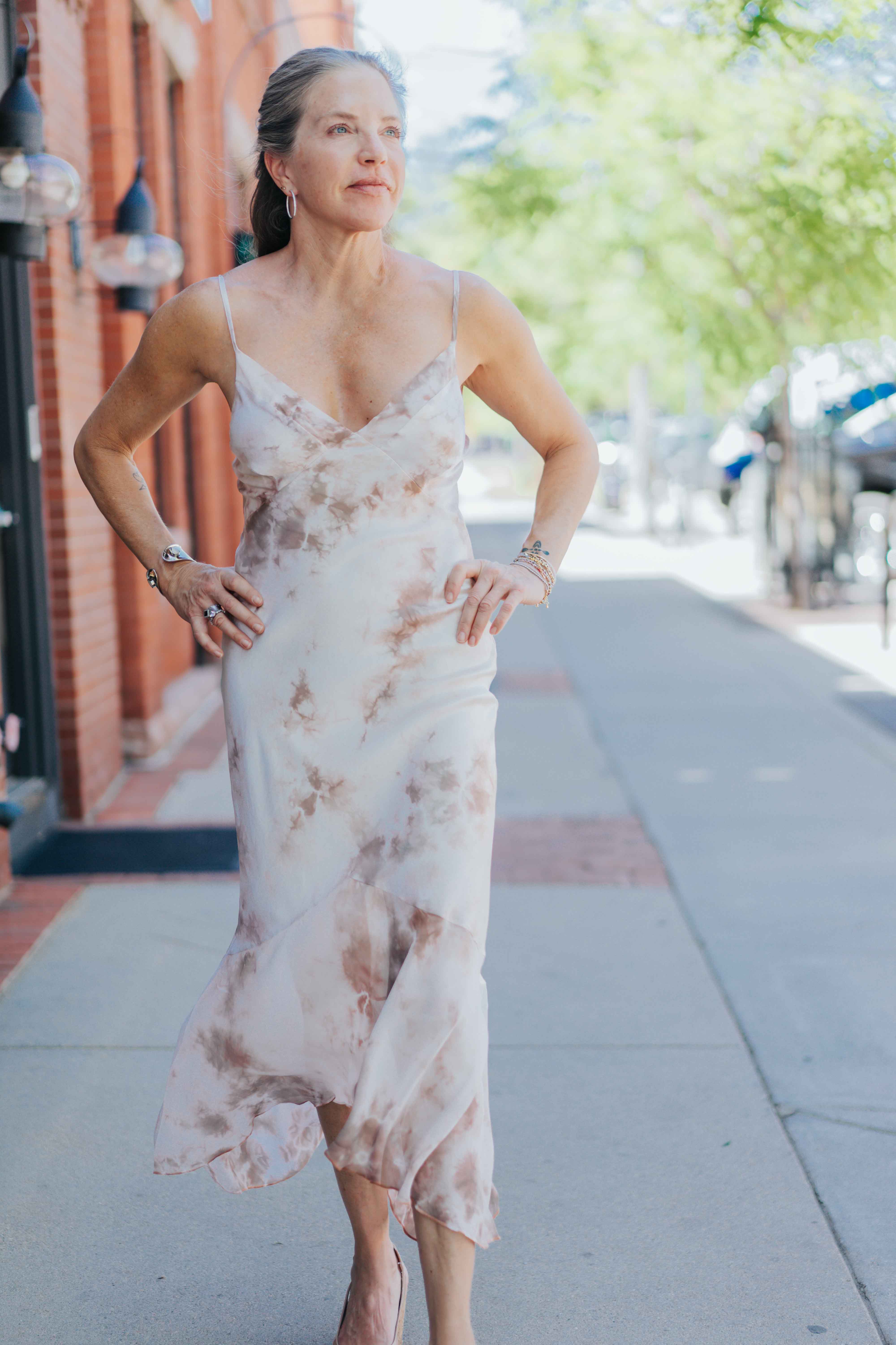 Paneled Slip Dress in Rose Cloud by Michelle Jonas – Haven