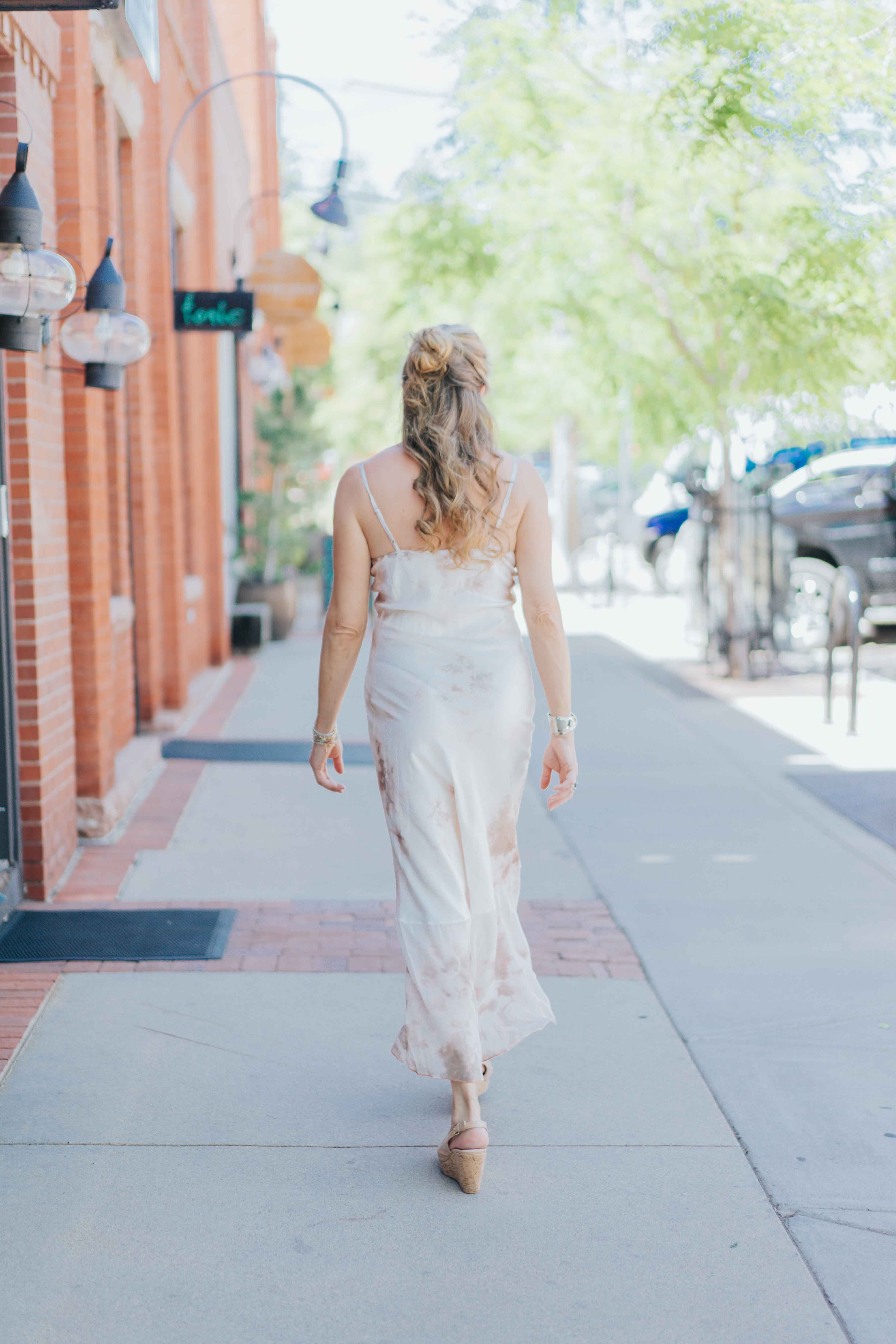 Paneled Slip Dress in Rose Cloud by Michelle Jonas – Haven