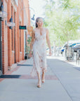 Paneled Slip Dress in Rose Cloud by Michelle Jonas