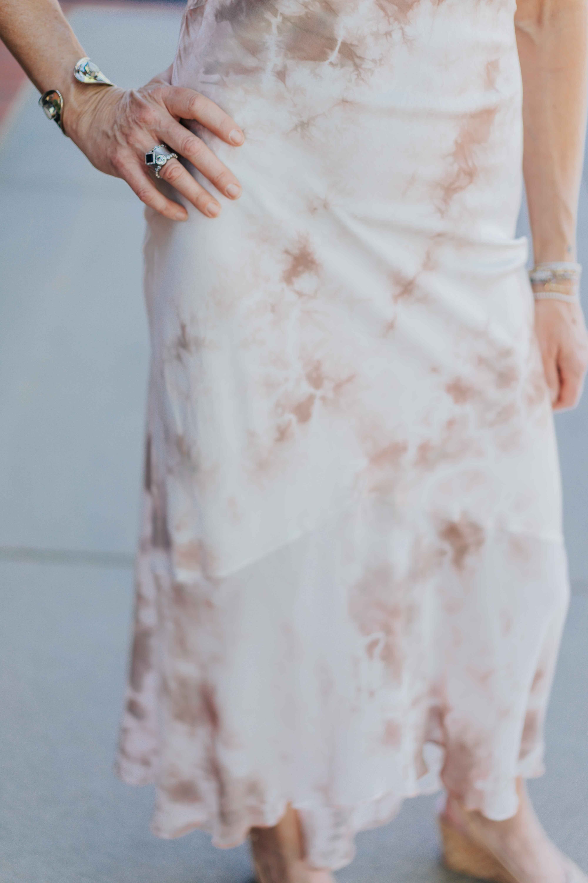 Paneled Slip Dress in Rose Cloud by Michelle Jonas