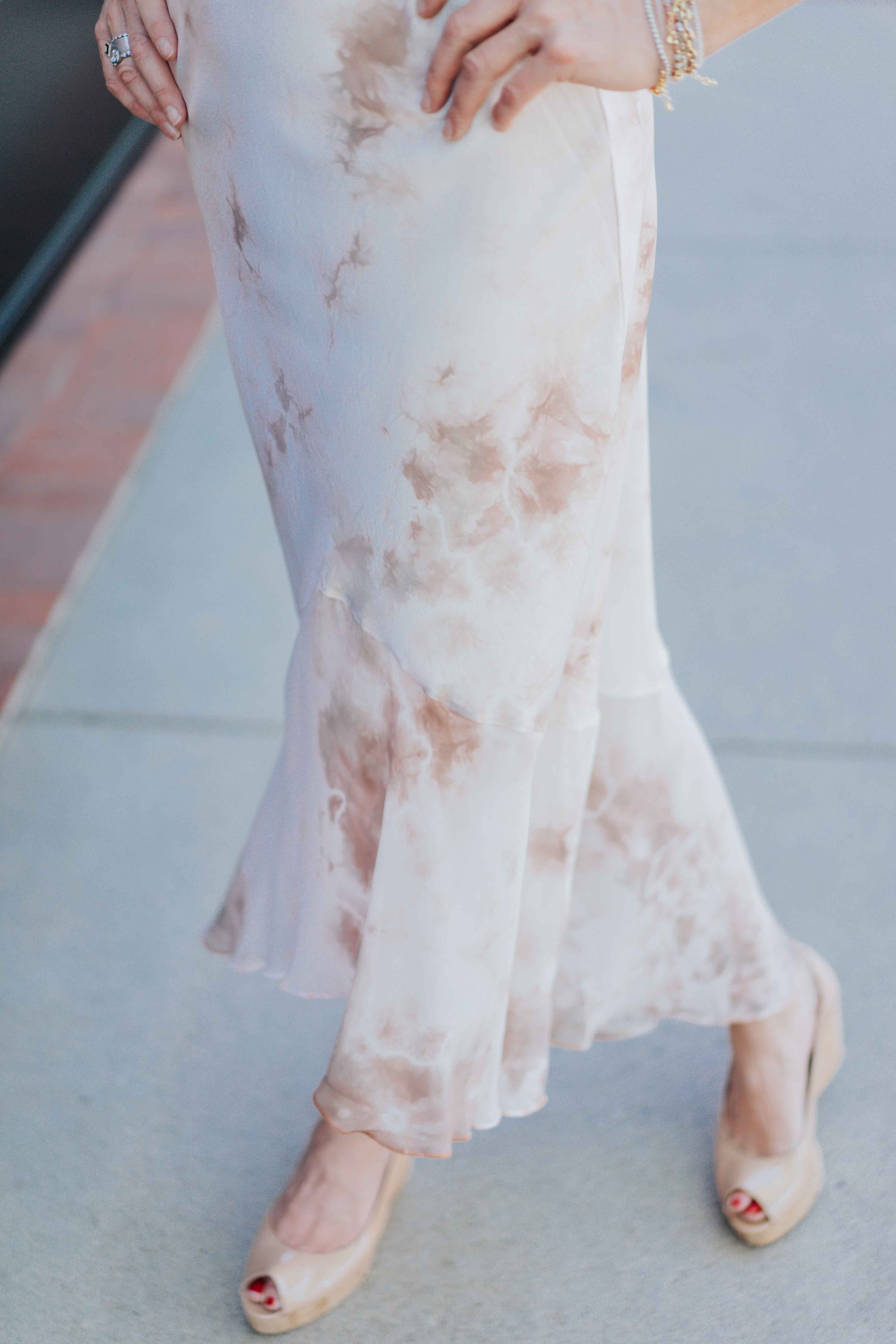 Paneled Slip Dress in Rose Cloud by Michelle Jonas