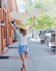 Silk Short in Blue Stripe by Catherine Gee