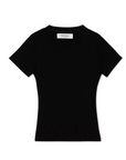 Rib Baby Tee in Black by SPRWMN