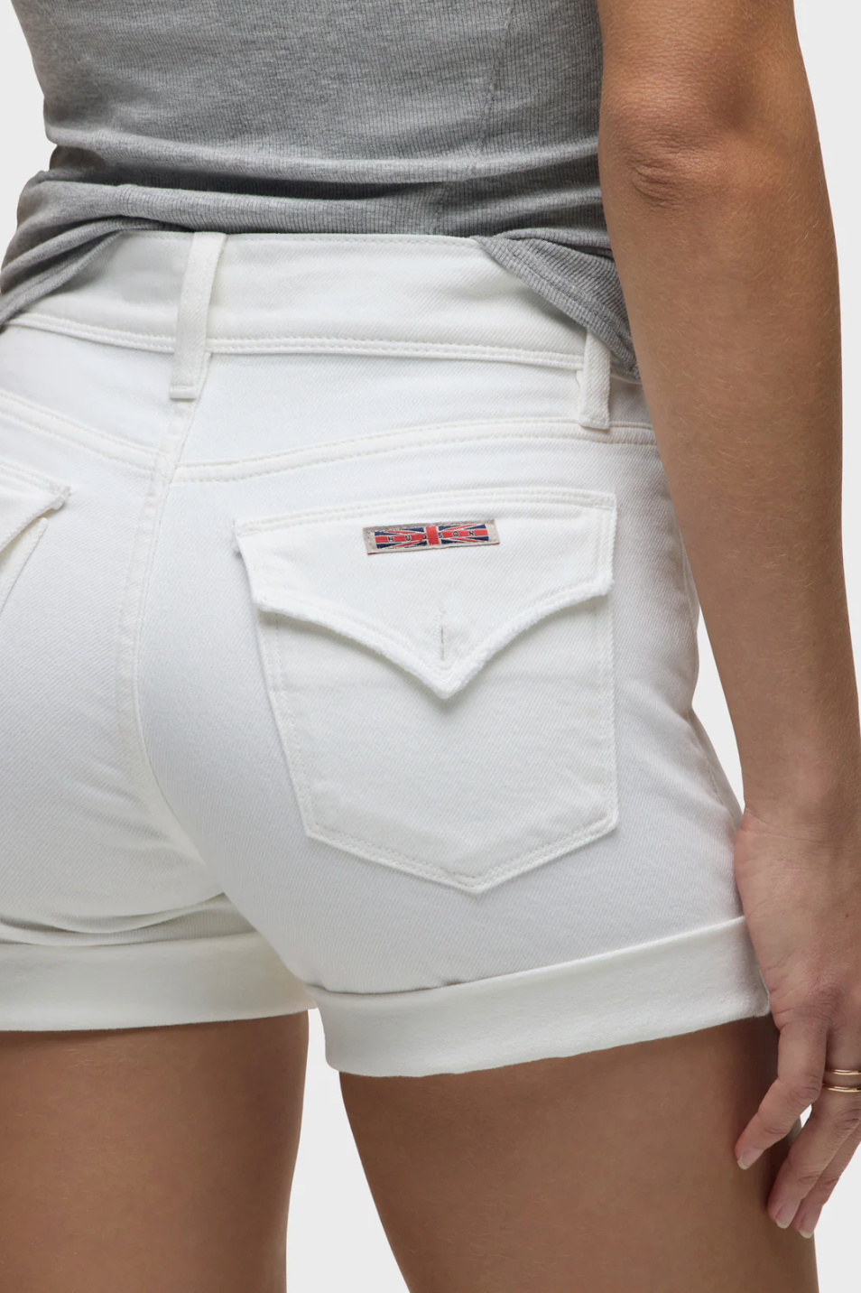 Croxley Mid-Rise Short in White by Hudson