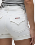 Croxley Mid-Rise Short in White by Hudson