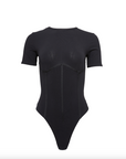 Organic Cotton T-Shirt Bodysuit in Black by Fleur Du Mal