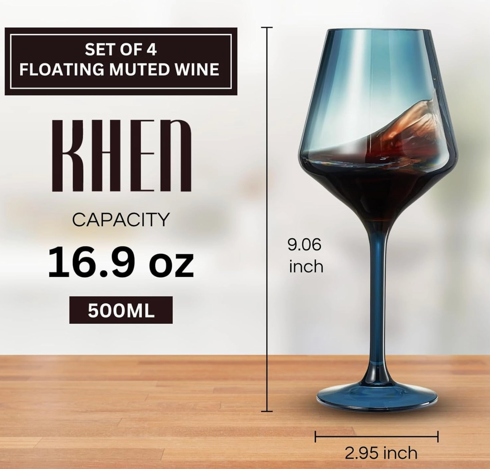 Shatterproof Acrylic Wine Glasses- Set of 4
