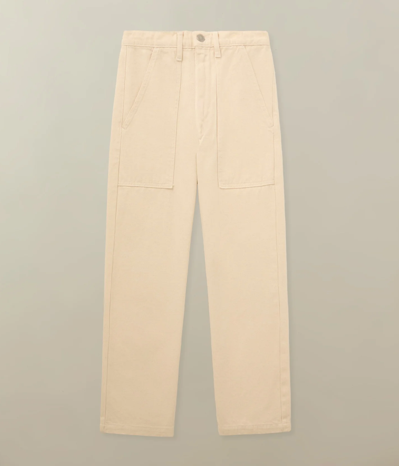 Beige pants on a gray background
