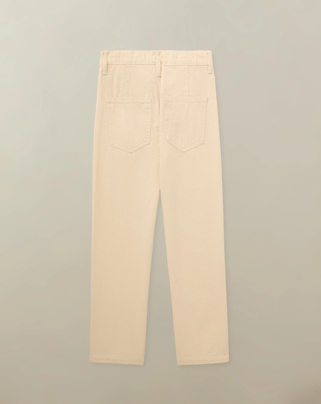 Beige pants on a light gray background