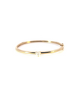 Yellow Gold Diamond Heart Bangle by Leela Grace