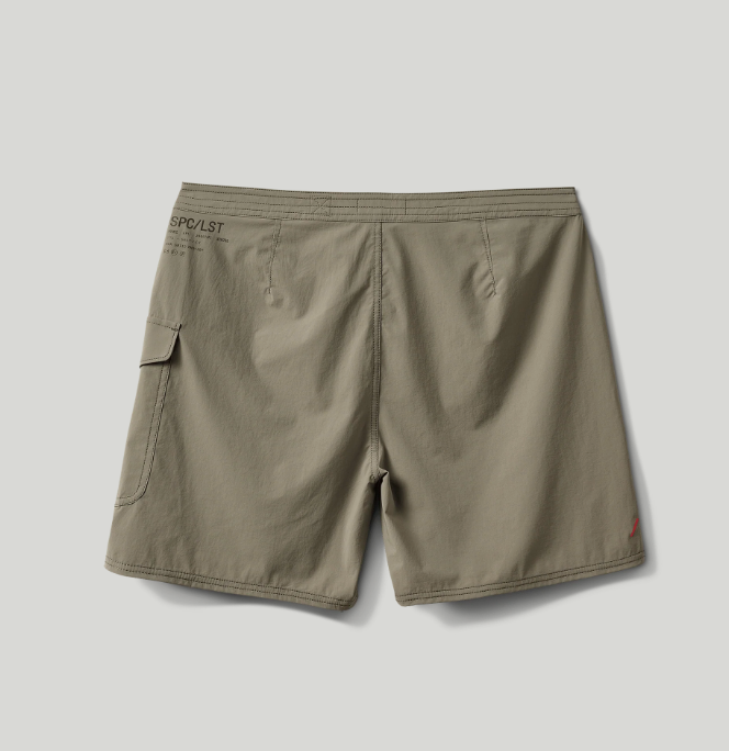 Khaki shorts on a light gray background