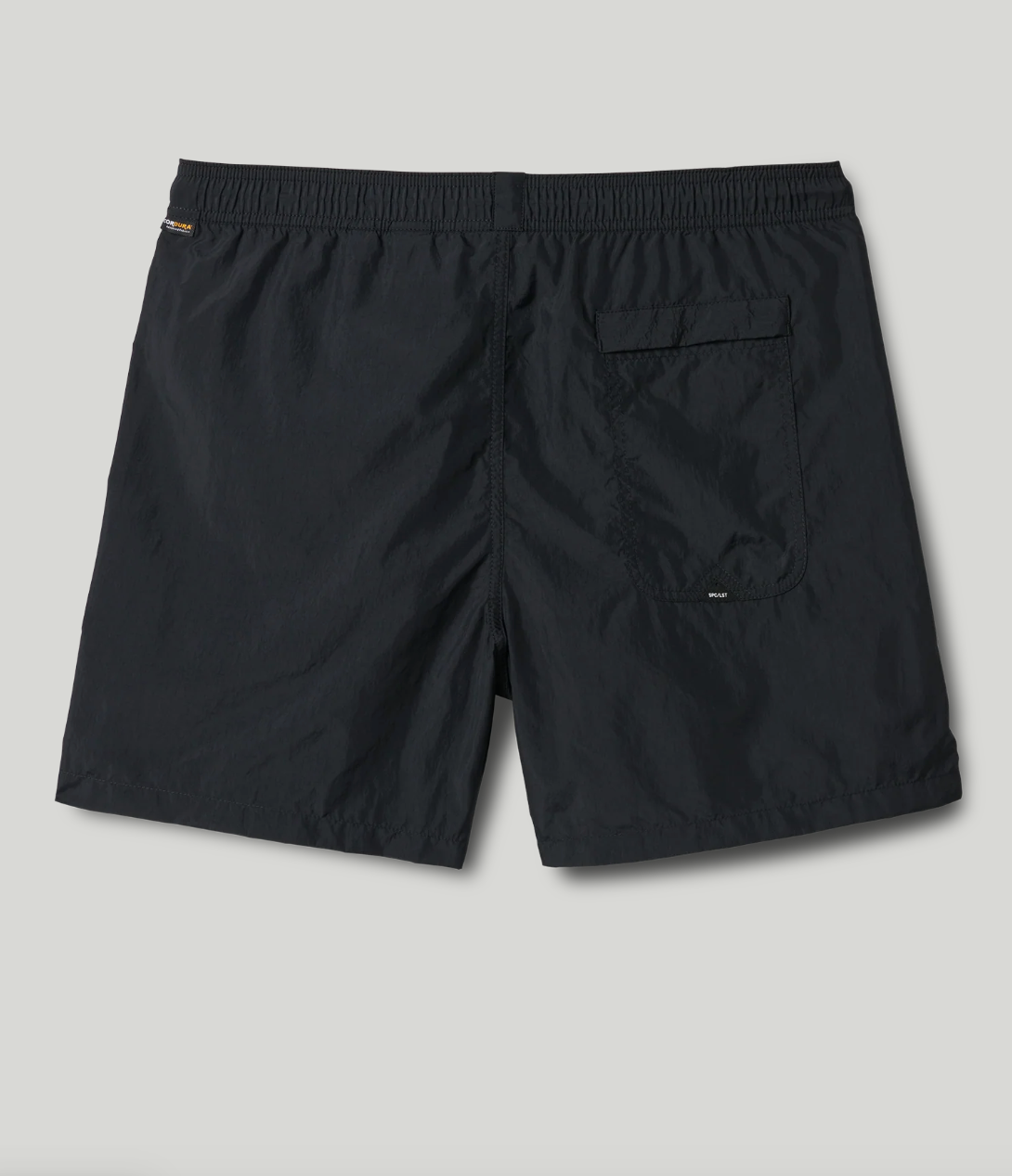 Black shorts on a light gray background