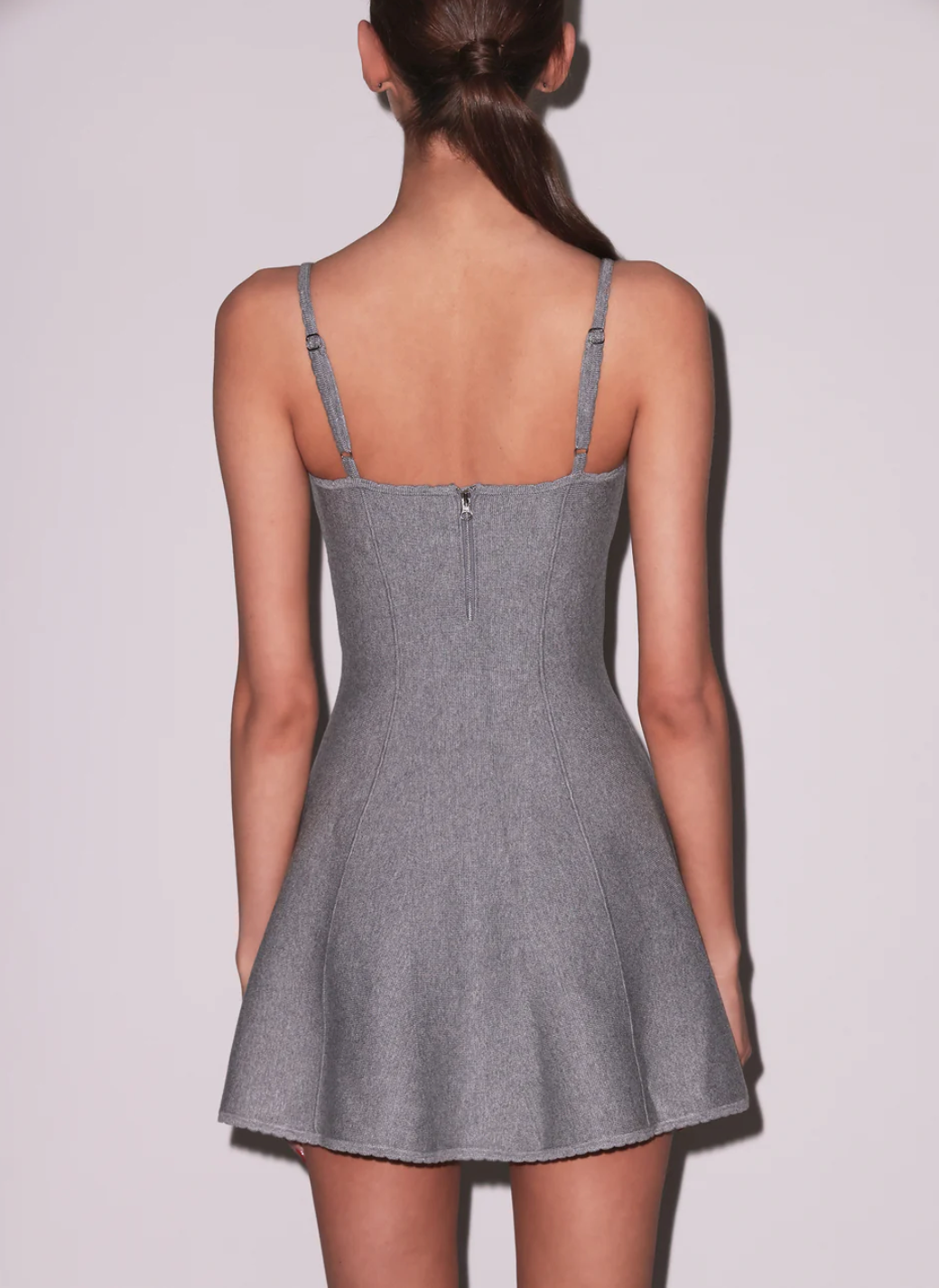 Knit Corset Dress in Heather Grey by Fleur Du Mal
