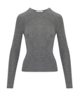 Gray long-sleeve shirt on a white background