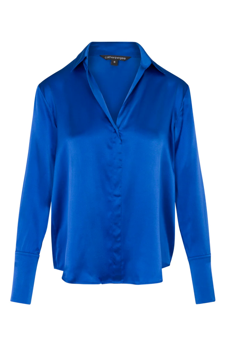 Daria French Blouse in Lapis Blue by Catherine Gee