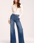 Theodora High-Rise Wide Leg Jean in Medium Wash by Ramy Brook