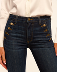 Helena High-Rise Flare Jean in Dark Rinse by Ramy Brook