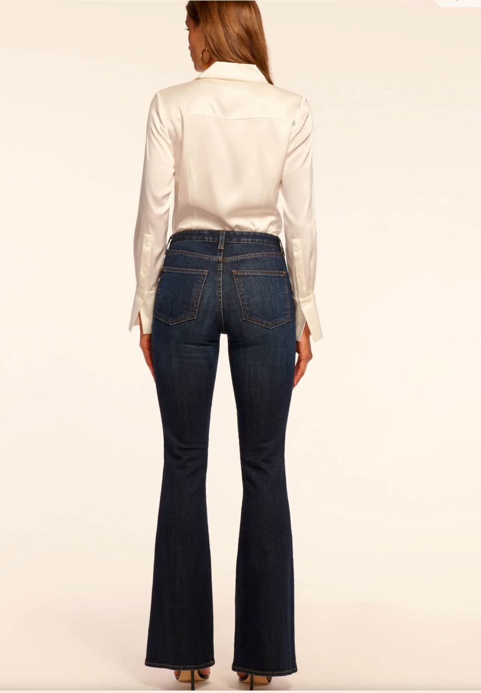 Helena High-Rise Flare Jean in Dark Rinse by Ramy Brook
