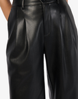 Andorra High Rise Vegan Leather Pant in Black by Cami NYC
