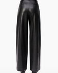 Andorra High Rise Vegan Leather Pant in Black by Cami NYC