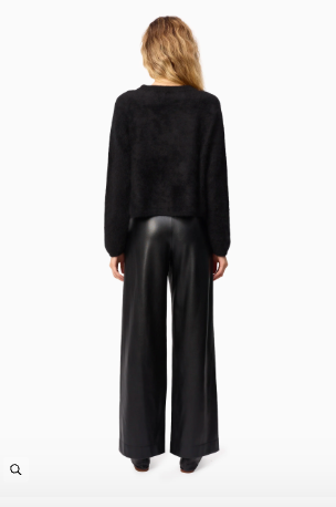 Andorra High Rise Vegan Leather Pant in Black by Cami NYC