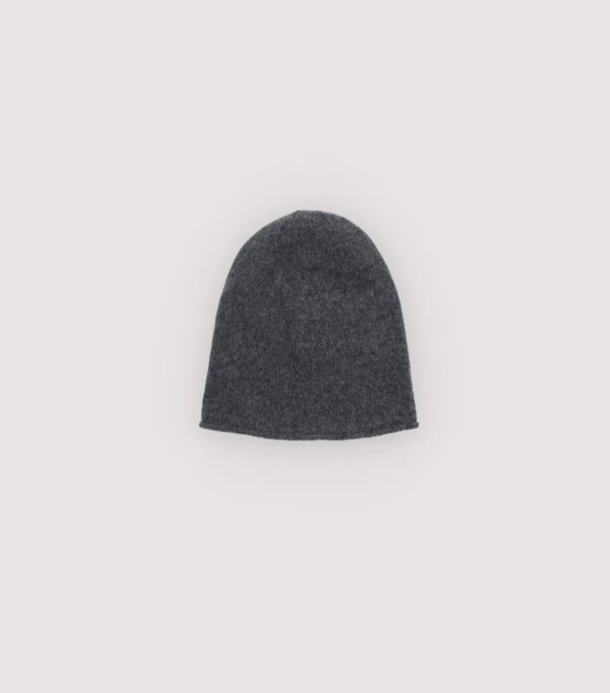 Gray beanie on a light gray background
