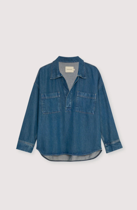 Tencel Woman Shirt in Blue Denim by The New Society