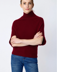 Cashmere Cape Sweater in Bordeaux by KAL REIMAN