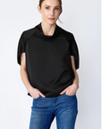 Angelica Cape Top in Black by KAL REIMAN