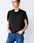 Angelica Cape Top in Black by KAL REIMAN