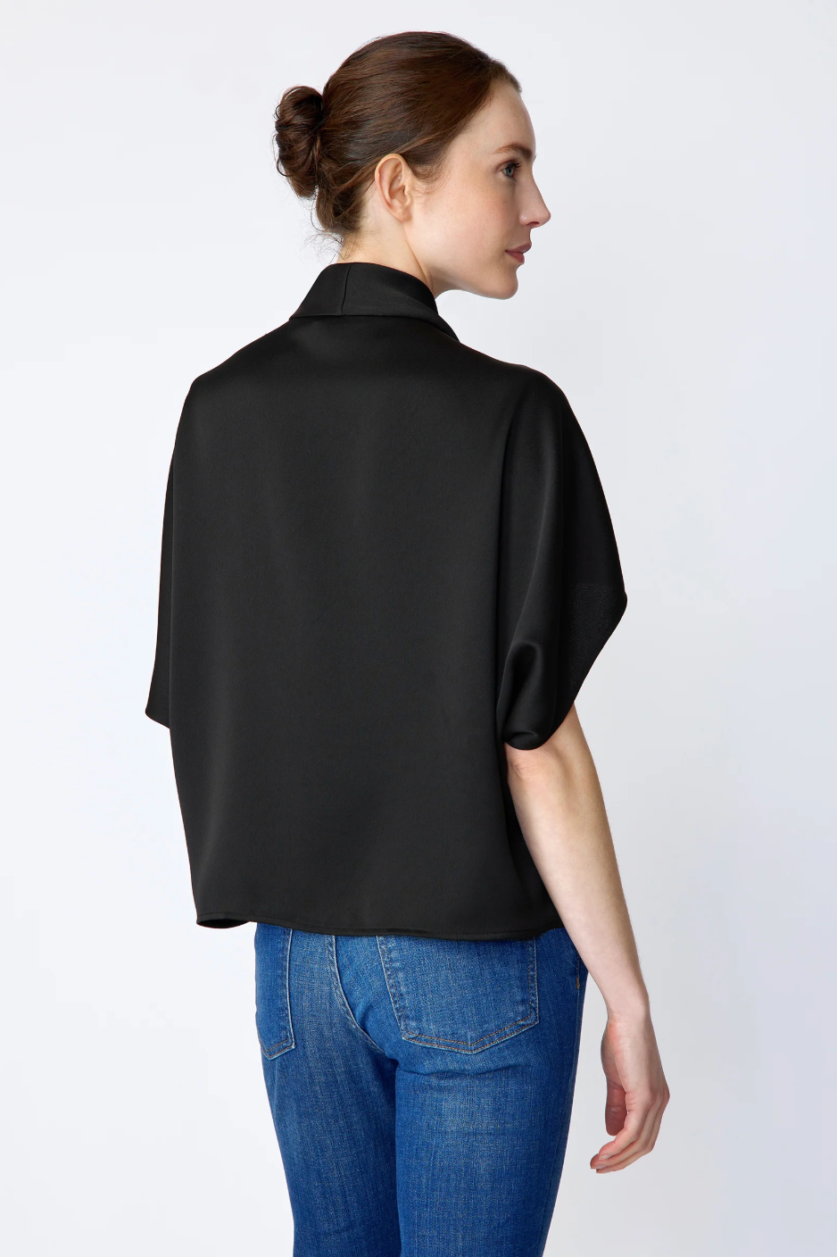 Angelica Cape Top in Black by KAL REIMAN
