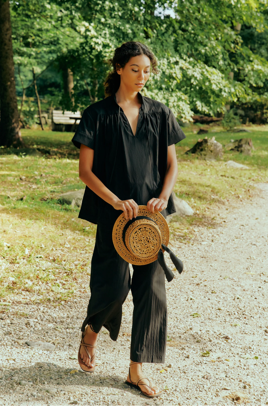 Celeste Pant in Black by KAL REIMAN
