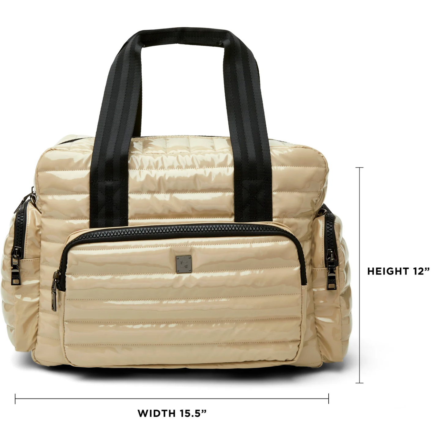 Voyager Travel Bag in Blonde Patent by Think Royln