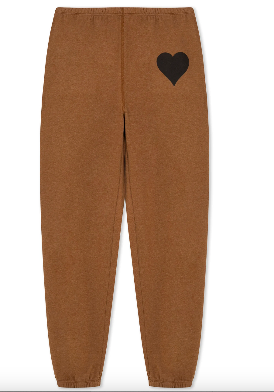Heart Sweatpants in Ginger by SPRWMN