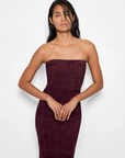 Venus Stretch Suede Dress in Port Wine by AS by DF