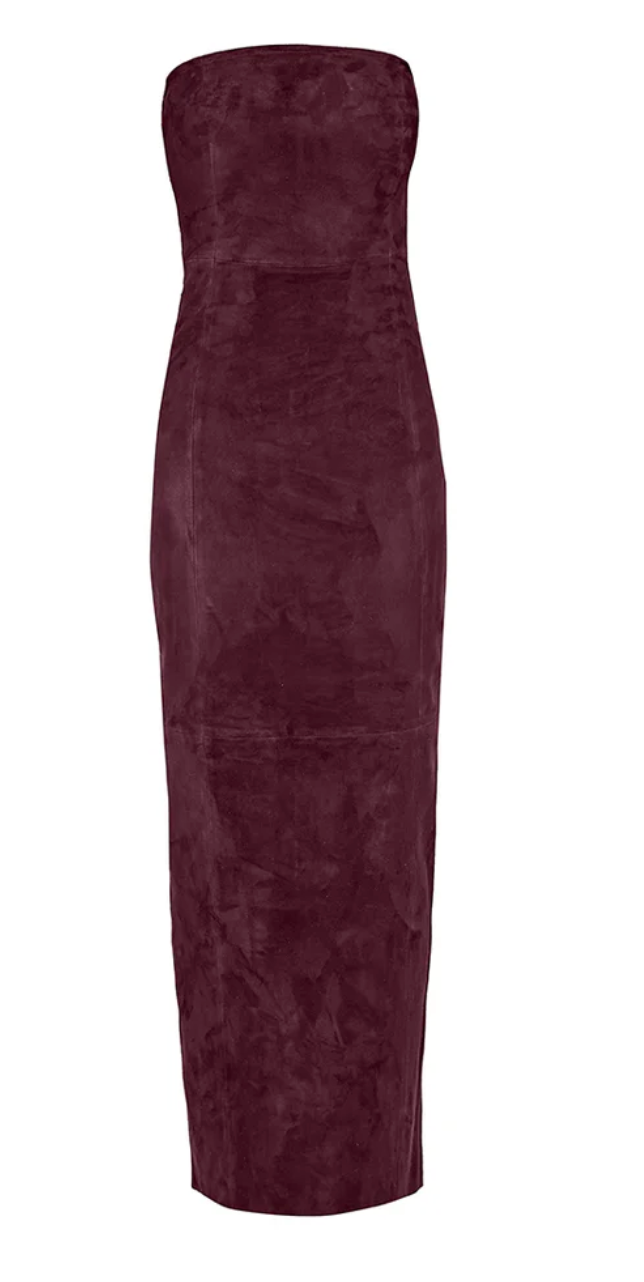 Venus Stretch Suede Dress in Port Wine by AS by DF