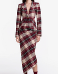 Asymmetrical Skirt in Plaid by Smythe