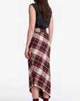 Asymmetrical Skirt in Plaid by Smythe