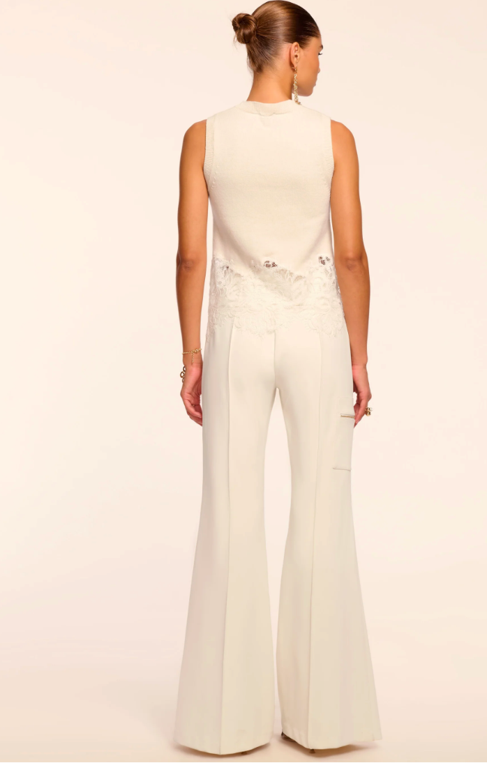 Emory Wide Leg Pant in Winter White by Ramy Brook