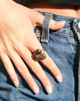 Labradorite Trio Ring by Leela Grace