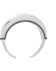 Luna Cuff in Silver with Black Diamond Detail by Wyld Box